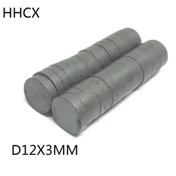 

100pcs/lot Y30 Disk Ferrite Magnet 12*3 mm Permanent magnet 12mm x 3mm Black Round Speaker 12x3 mm