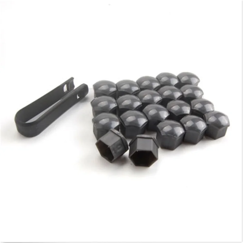 

BBQ@FUKA 20Pcs Black Available Wheel Screw Caps Tyre Screw Lid Set With Puller Fit For Audi A4L/A5/A6/Q3/Q5/A8/TT Car-Styling