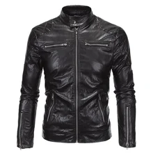 Aowofs 2019 New England Men's Leather High Quality Collar Locomotive Leather Punk Trend Personality Leather Jacket Jacket Aowofs 2019 New England Men's Leather High Quality Collar Locomotive Leather Punk Trend Personality Leather Jacket Jacket