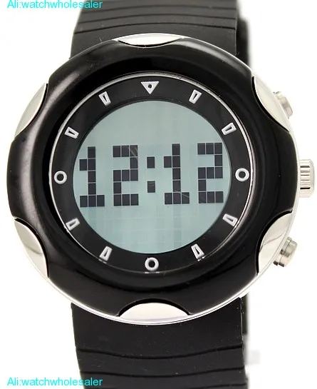 AW366A Хронограф Дата светодиодный сигнальная Подсветка Черный Ободок Мужские Аналоговые цифровые часы