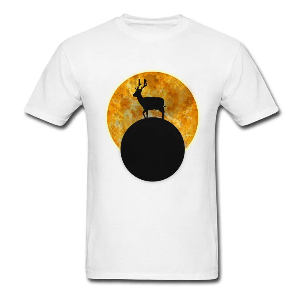 Deer Walking On The Moon_white