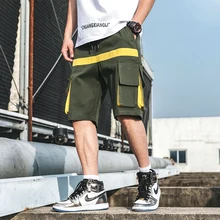 Мужские свободные повседневные мужские шорты Карго уличная хип хоп шаровары шорты пляжные короткие брюки джоггеры спортивные