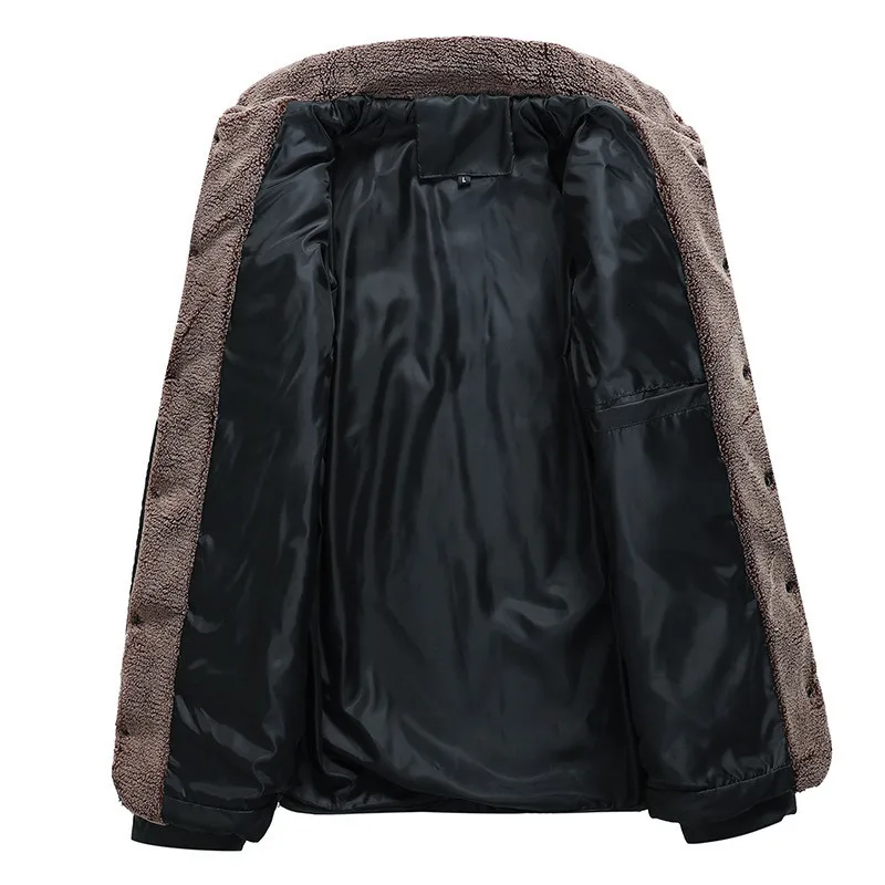 Повседневная мужская куртка Riinr, Зимняя Теплая мужская однотонная Хлопковая мужская брендовая куртка, Повседневная плотная верхняя одежда