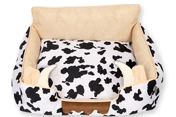 

2018 3 size Winter Cow Animals Shape Warm Dog Bed Pet Dog House Soft pet Bed,Kennel Doggy Fashion Colorful Warm Cushion Basket