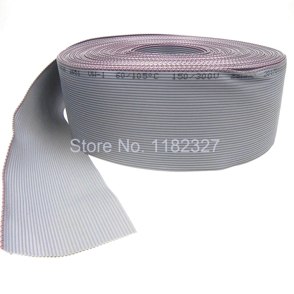 Flat Ribbon Cable UL2651 40Pin 1.0mm 1 meter grey color IDC flat wiring cable 2