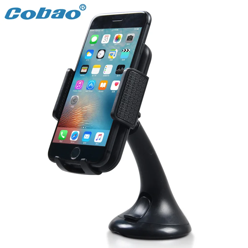 Cobao автомобильный держатель телефона 360 Регулируемый мобильный универсальный автомобильный держатель липучка на лобовое стекло автомобил...