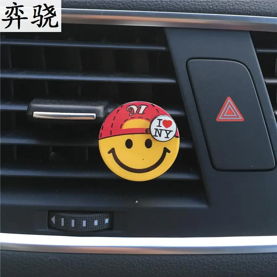 

Cute expression modeling Perfume clip for car Exquisite car styling Air Conditioning decoration perfume Lady car air freshener