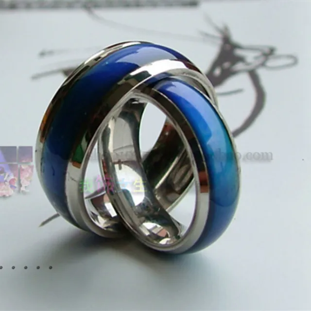Changing Color Fashion Adjustable Mood Ring Wedding Rings For Men and Women Silv Changing Color Fashion Adjustable Mood Ring Wedding Rings For Men and Women Silv