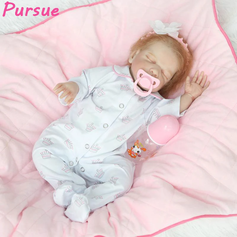 Pursue Pink Baby Dolls Silicone Reborn Dolls Newborn Baby Alive Doll Baby Born Interactive Education Reborn Toys 22