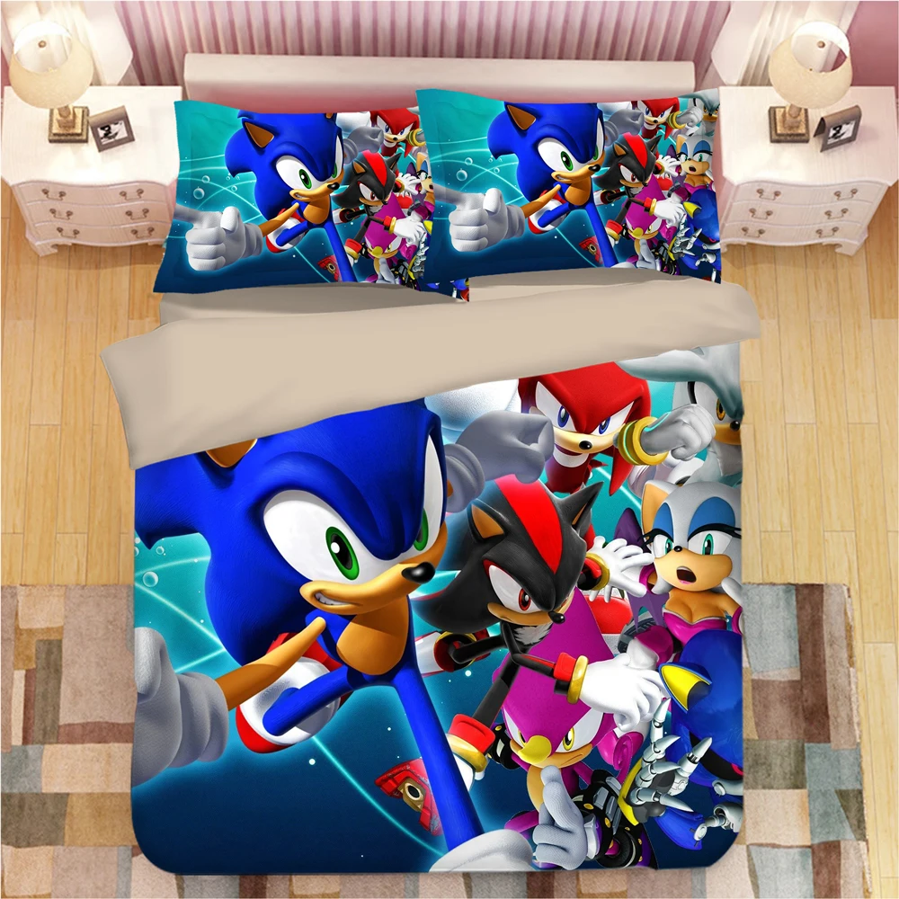 Sonic The Hedgehog Bedding Set Super Mario Bros Duvet Covers