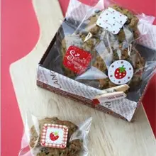 1200 шт/партия Сладкий Клубника подарок в индивидуальной бумажной упаковке стикер для Печенье "сделай сам" выпечка упаковка для ручной работы Этикетка