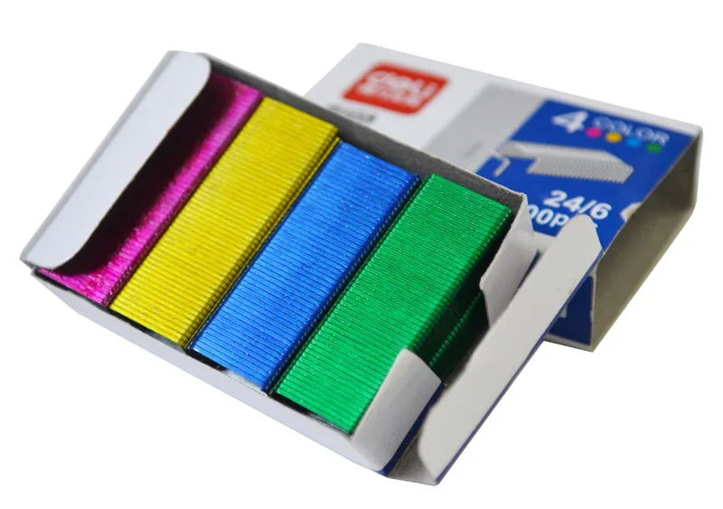 4 компл./лот grapas цветные цветная булавка для степлер 800 шт./компл. 0211