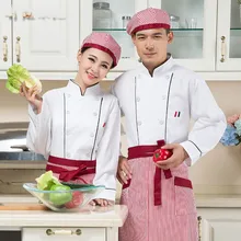 Long Sleeve White Chef Uniform Chinese Hotel Restaurant Service Chef Jacket Winter Men Women Double Breasted Kitchen Work Coat 8