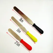 Инструменты для выпечки торта из нержавеющей стали с пластиковой ручкой, прямая лопатка для крема, 27,5 см, 33 см, 38 см, 3 шт. в 1 наборе, в 1 наборе, маслораспылитель