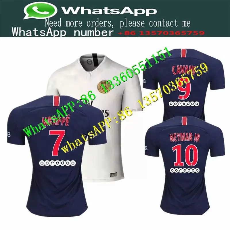 Мужская 2018PSG 2019 MBAPPE футбольная рубашка PSG домашняя PSGes 18 19 Бесплатная доставка |