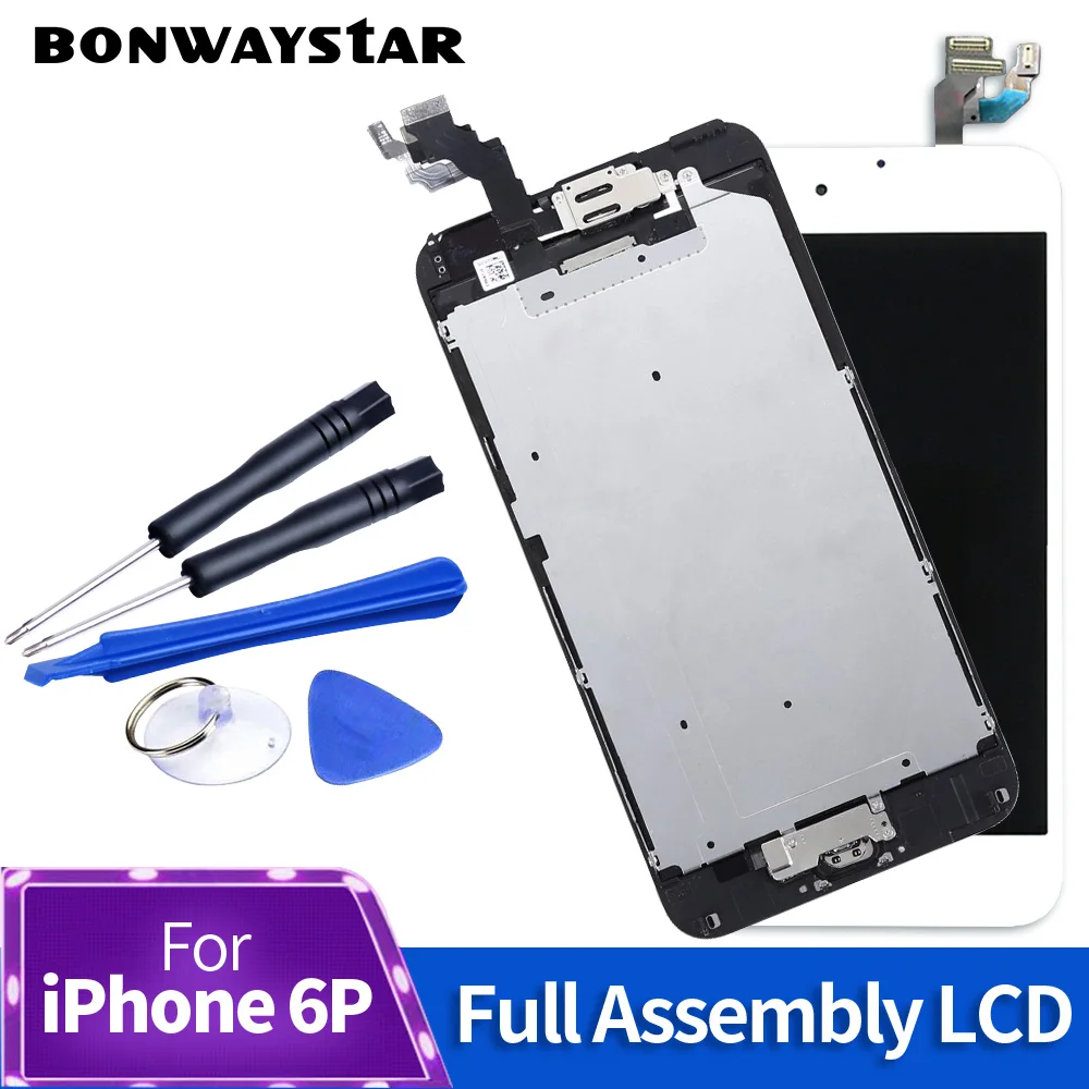 

Full set AAA Screen For iPhone 6 6S PLUS LCD Full Assembly With Camera Home Button Touch Screen Display Replacement Completed