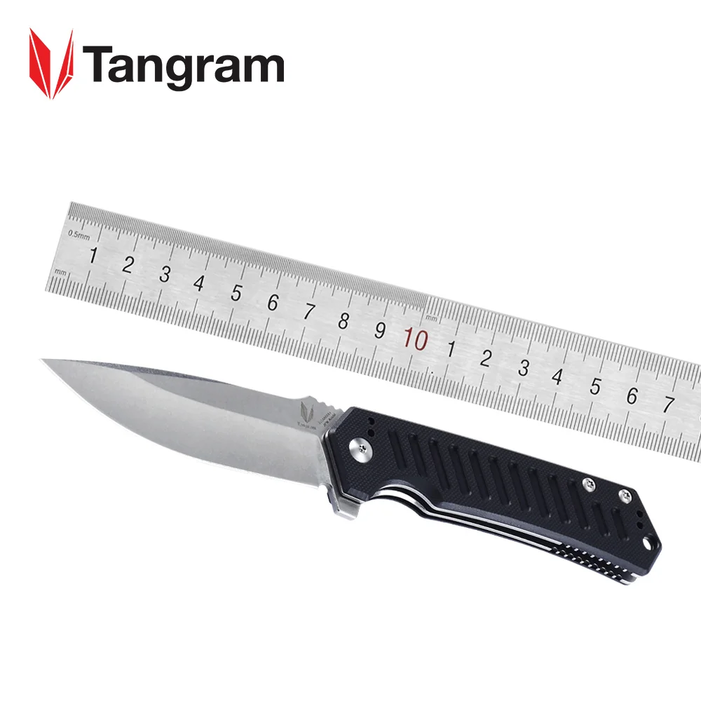 Дешево Тактические карманные ножи от TANGRAM, складной нож для выживания, выкидной нож, походный нож на подшипнике и с рукояткой из G10