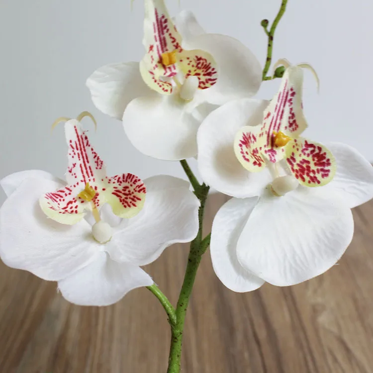 Новая мода 29 см орхидеи искусственные цветы букет бабочки орхидеи шелковые DIY поддельные цветы вечерние свадебные украшения дома