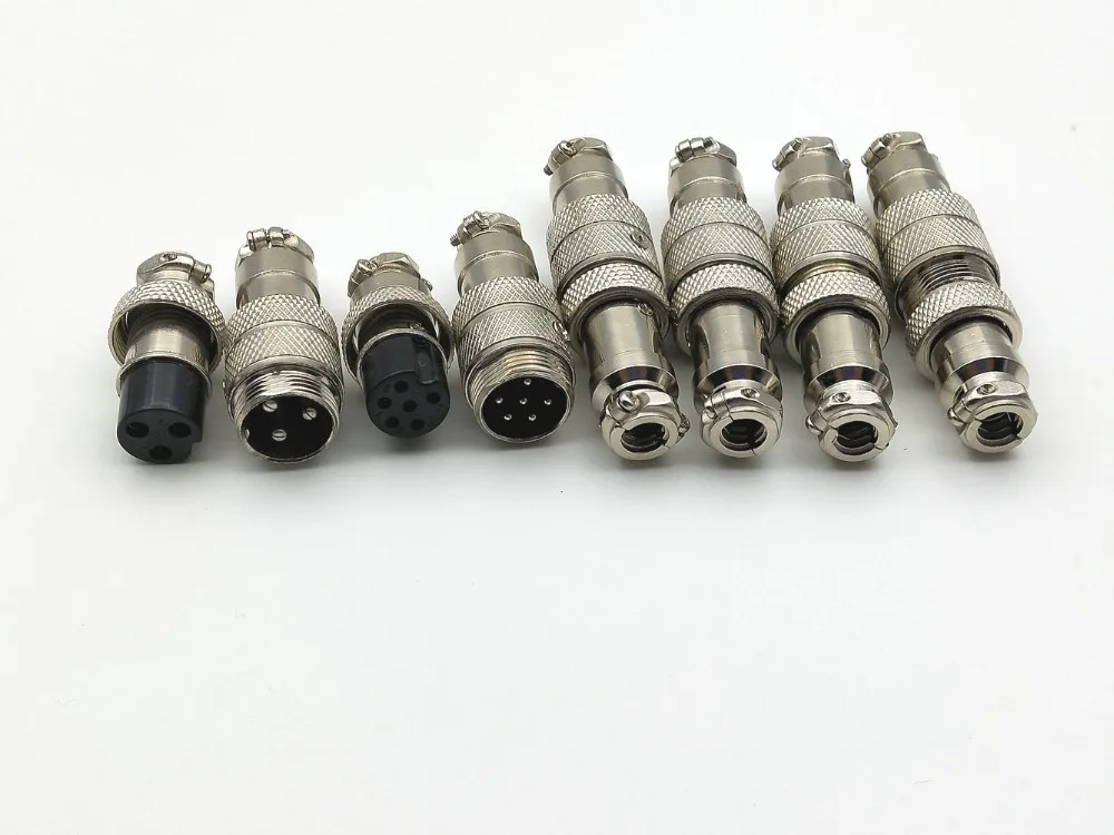 Conjunto Conector 2 - 3 4 5 6 7 8 Pino Macho Fêmea Circular 500 Gx16 16mm 4 Renovação da Casa