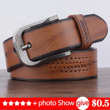 

2019 NEW Retro D-shaped men's belt sewing thread pin buckle student belt antique youth belt gifts for men designer belt