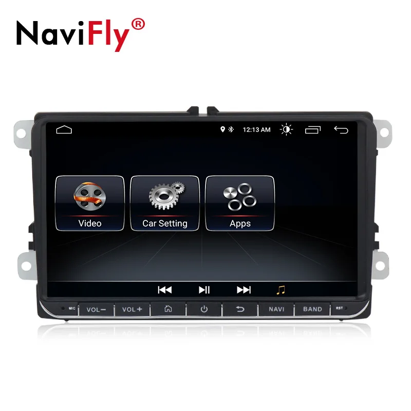 Sale NaviFly Quad core Android 8.1 system car gps dvd player for Volkswagen SKODA GOLF 5 Golf 6 POLO PASSAT B5 B6 TIGUAN 3