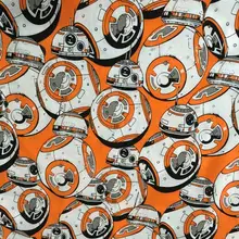 Трикотажная хлопковая ткань для шитья с рисунком из мультфильма «Звездные войны», «сделай сам», Лоскутная рубашка для девочек, одежда Jack, одежда для малышей, куртка, 50*160 см