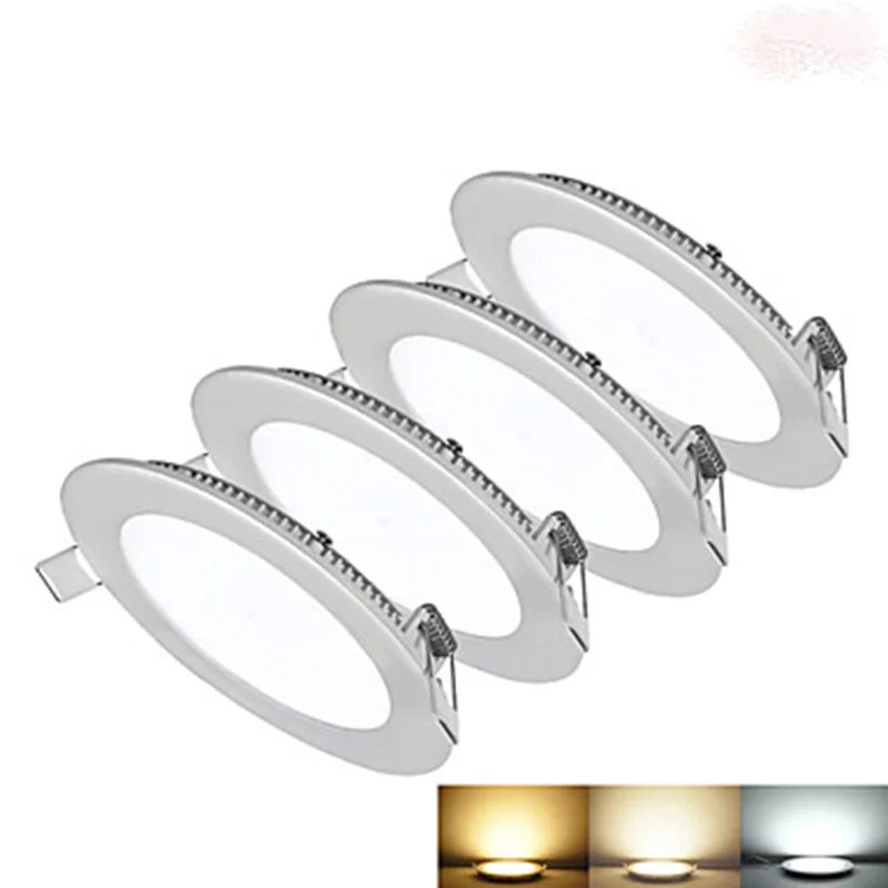6W 9W 12w 18W Round Super Slim LED Square Panel Lights Lámparas del panel del LED, luces de techo LED3