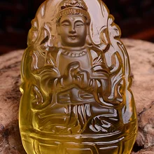 Подлинный натуральный цитрин знак зодиака, овца, обезьяна Tathagata кулон и патрон Святого корейского