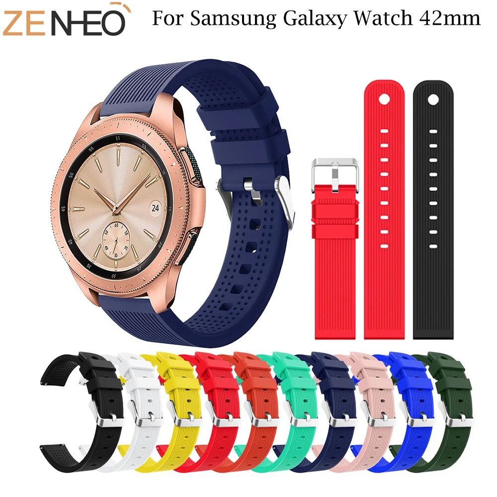 

20mm Soft sport Silicone Watch Band For Samsung Galaxy Watch 42mm Replacement Wristband Strap For Huami Amazift Bip Band Strap