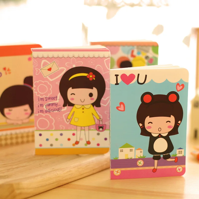 

4pcs/lot Cute Creative Notepad Memory Taste Note Soft Side Copy Students Notebook Korean Stationery