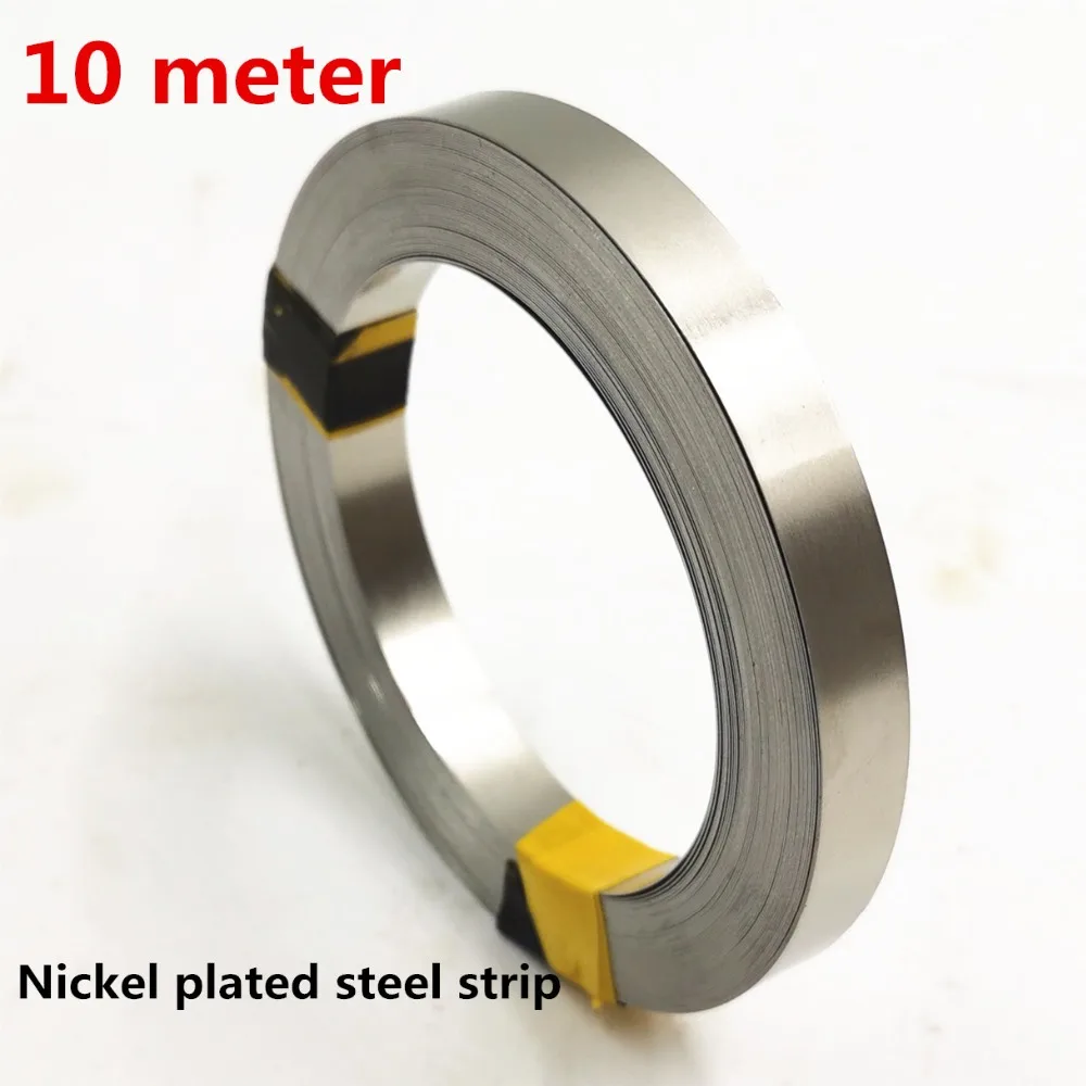 1 Roll 10m 18650 Li-ion Battery Nickel Sheet Plate Nickel Plated Steel Belt Strip Connector spot welding machine Battery welders hot air station