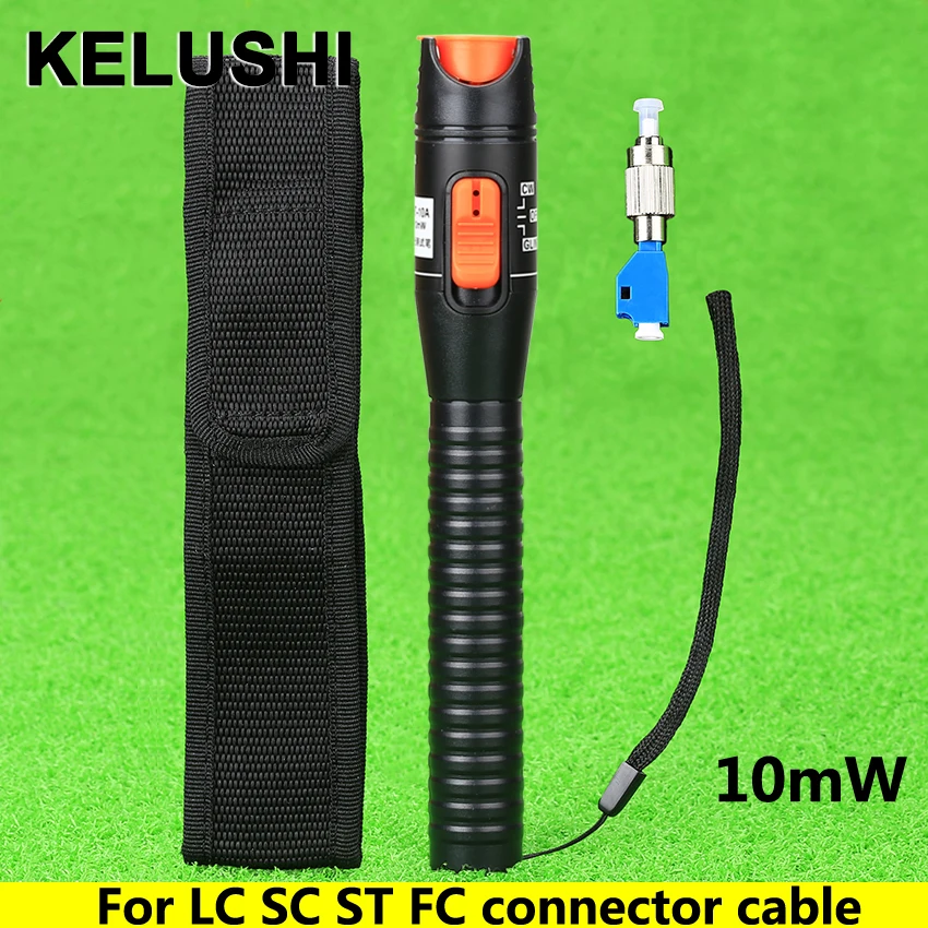 

KELUSHI 10mW Plastic Visual Fault Locator Fiber Tester Detector FC Male to LC Female Adaptor For LC/SC/ST/FC Connector Cable