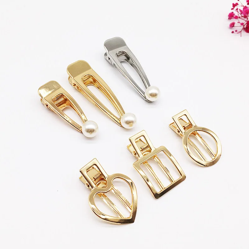 

Vintage Simple Hair Clips Glossy Matte Hollow Metal Hairpin Hair Accessories For Women Girls Hair Clip Hair Styling Tools
