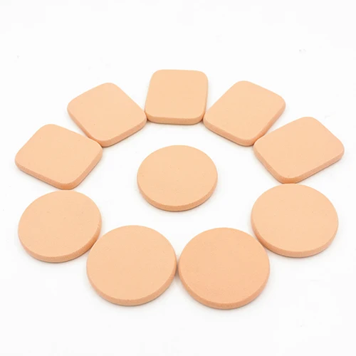  Hot Sale Fashion 2015 Nude 5Pcs Soft Makeup Round/Square Foundation Blender Face Sponge Flawless Smooth Powder Puff  67ZD 