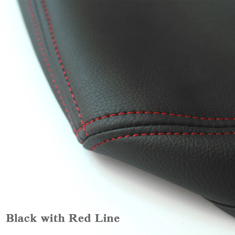 Кожаные накладки на подлокотник для автомобиля, центральная консоль, автомобильные подлокотники для сидений, накладки для Toyota Camry, внутренние аксессуары - Название цвета: Black Red Line