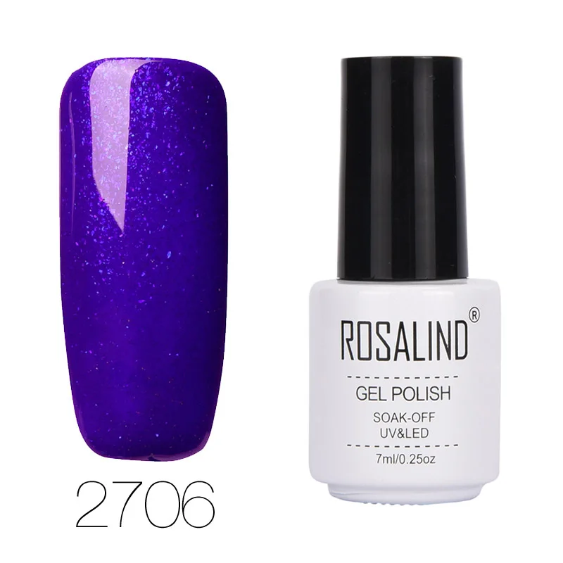 ROSALIND гель лак для ногтей набор Гибридный все для маникюра 7 мл цвета полуперманентный УФ лак для ногтей - Цвет: RC2706
