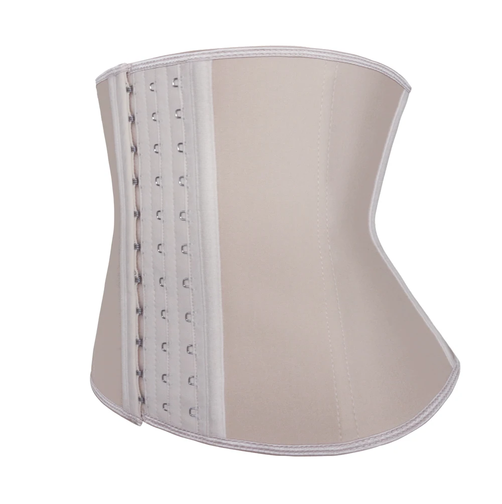 NB1512_01 Atbuty Waist Trainer 9 Inches Shot Torso Latex Waist Training Corset 9 Steel Boned hooks Body Shaper (15)