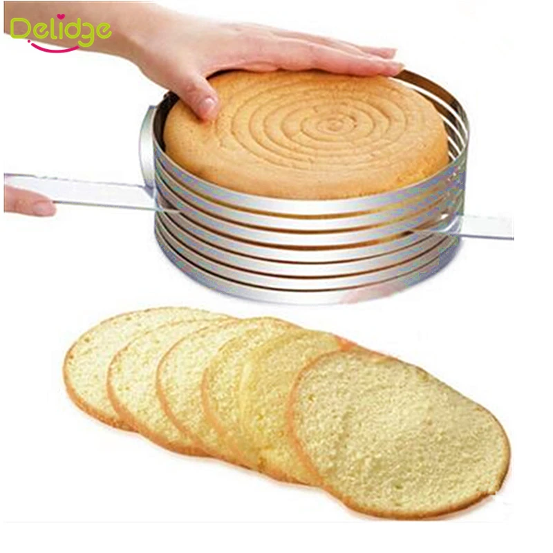 

Delidge 1 pc Adjustable Cake Cutter Round Shape Bread Cake slicer Adjustable Layered Cake Slicer Mold Cutter Ring Tools
