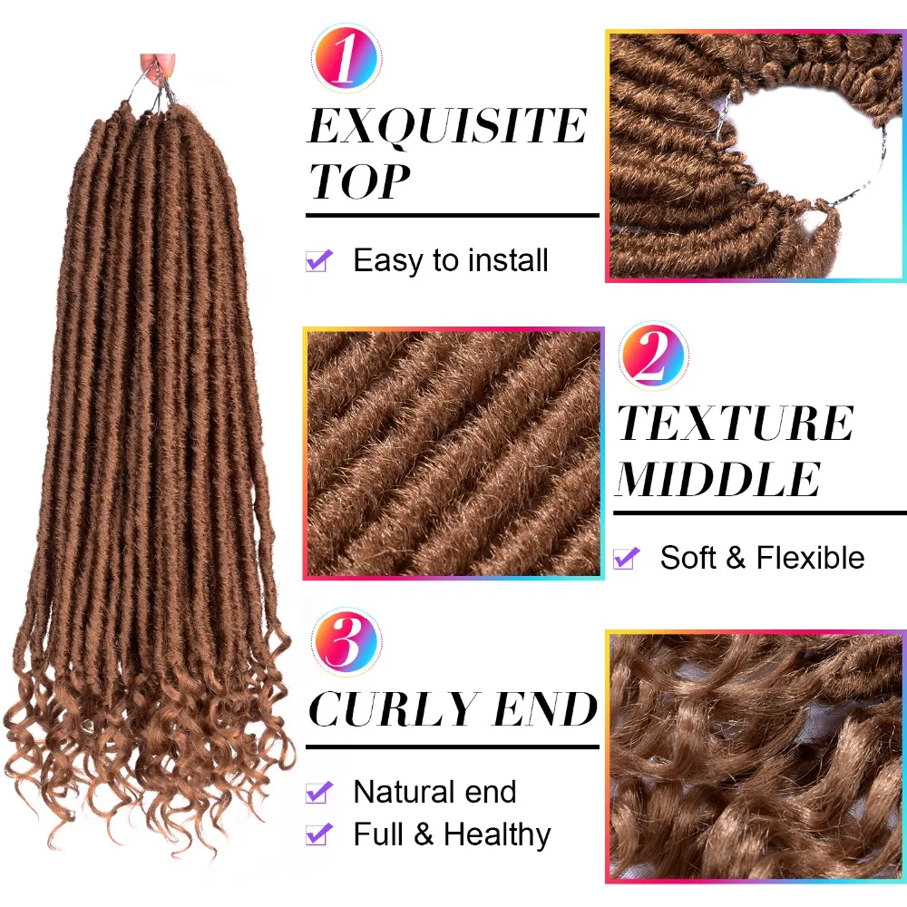 Silike Goddess Faux Locs 14 18 дюймов вязанные крючком косички волосы синтетические косички Наращивание волос 24 стойки/упаковка