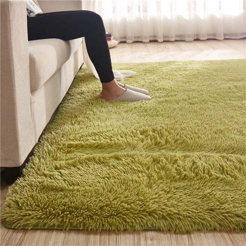 Soft Shaggy Carpets For Living Room Solid Carpet Bedroom Kids Room Fluffy Rug Sofa Coffee Table Floor Mat Home Entrance Doormat