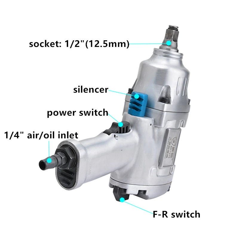 1/" Пневматический воздушный ударный гайковерт 1200нм розетки Настройка работы 7000 об/мин пневматические инструменты для автомобиля ремонт и обслуживание набор инструментов для дома