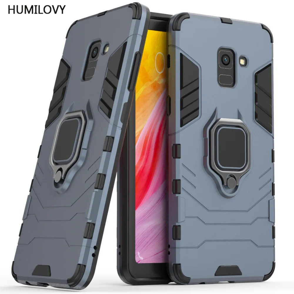 A8 2018 Plus Case For Samsung Galaxy Cover finger ring stand holder magnet phone case funda |