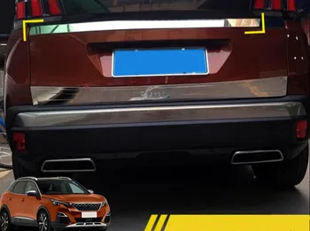 

Accessories For Peugeot 3008GT 2016 2017 2018 Rear Behind Trunk Tailgate Door Tail Bottom Lid Streamer Molding Cover Kit Trim