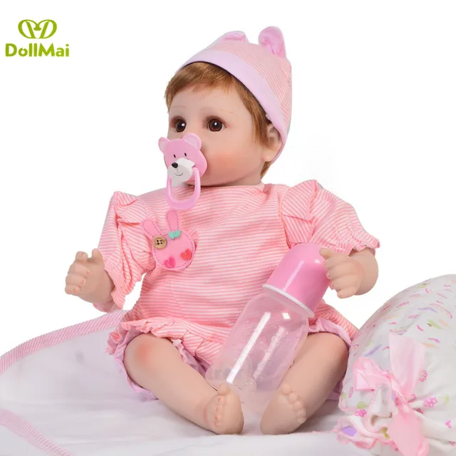 Muñeca Reborn de silicona suave para niña, muñeco de bebé de 43cm, regalo de cumpleaños, juguetes rellenos, bb renacido, boneca Muñeca Reborn de silicona suave para niña, muñeco de bebé de 43cm, regalo de cumpleaños, juguetes rellenos, bb renacido, boneca