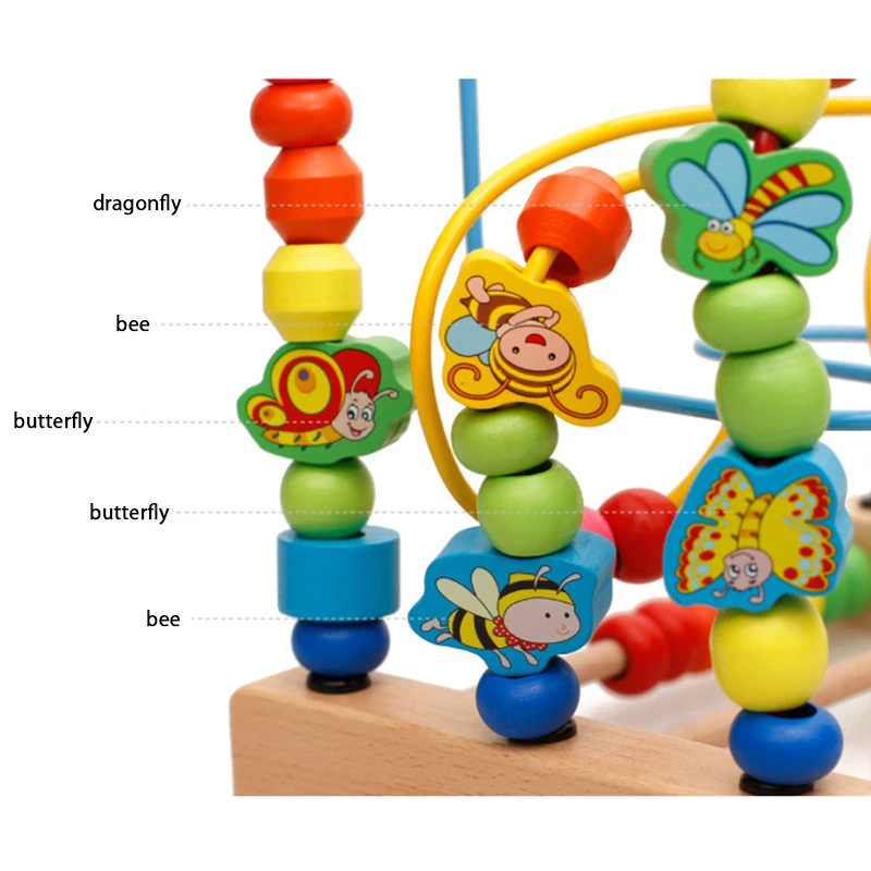 Billig Kinder Holz Mathematik Spielzeug Zählen Kreise Bead Abacus Draht Maze Achterbahn Montessori Pädagogisches für Kinder