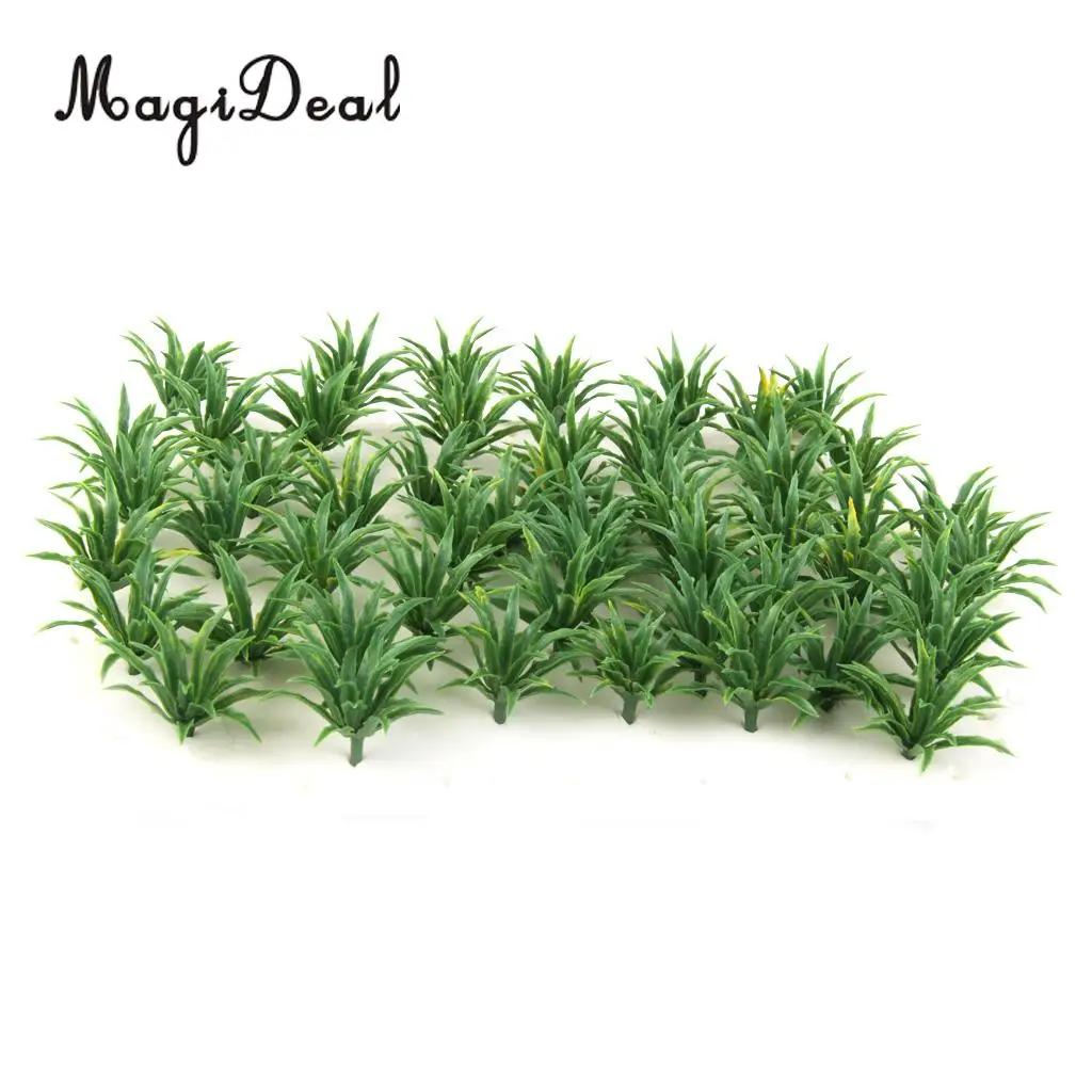 50Pcs/Lot Model Green Shrubs Bush Railway Railroad Street Wargame Park Diorama Scene Scenery Layout HO 3.5cm