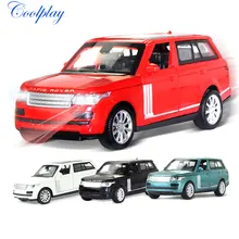 1:32 Range Rover Die-cast сплава внедорожник модель автомобиля с музыкой и светом модель автомобиля коллекционные игрушки Рождественский подарок для детей