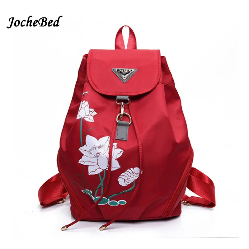 Chinese Style Embroidery Women's Backpack High Quality Nylon Waterproof