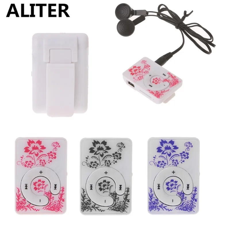 Chinese style Floral Pattern Mini Clip Music MP3 Player With Earphone USB Cable Chinese style Floral Pattern Mini Clip Music MP3 Player With Earphone USB Cable
