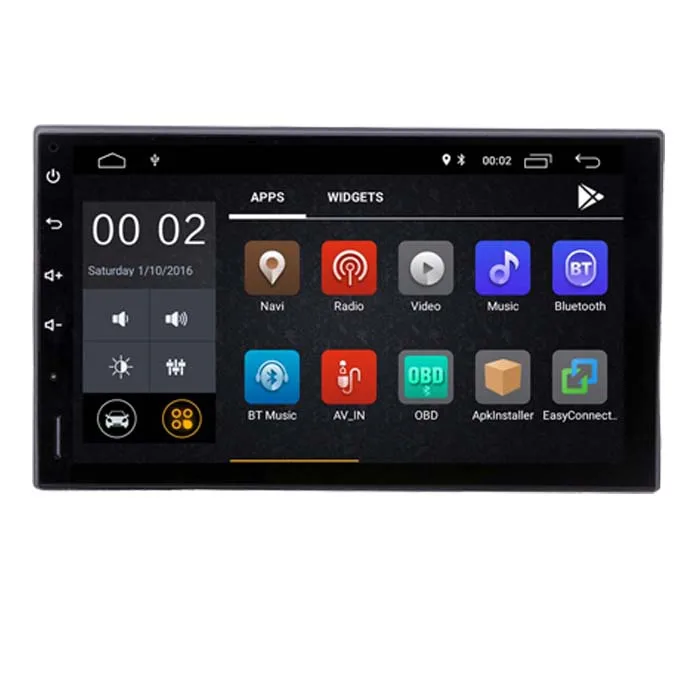 Top Android 8.1 Car Radio 7 inch 2din DVD 1024x600 GPS Navigation Bluetooth USB 2 din Universal For Nissan VW Toyota Peugeot Player 0